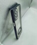 Samsung A23 Back Cover CD Chrome Transparent With Camera Lens Protection Black Edge - Image 2