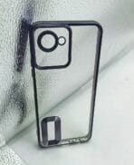 Realme C30/C30S Back Cover CD Chrome Transparent With Camera Lens Protection Black Edge