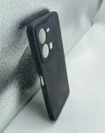 Vivo Y35 Back Cover Silicone Soft Black Colour - Image 2