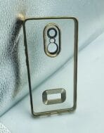 Redmi Note 4 Back Cover CD Chrome Transparent With Camera Lens Protection Golden Edge