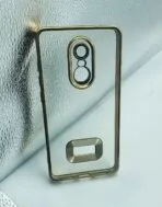 Redmi Note 4 Back Cover CD Chrome Transparent With Camera Lens Protection Golden Edge