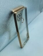 Oppo A15 Back Cover CD Chrome Transparent With Camera Lens Protection Golden Edge - Image 2