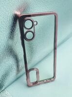 Realme 10 Pro 5G Back Cover CD Chrome Transparent With Camera Lens Protection Pink Edge