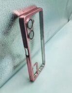 Realme 10 Pro 5G Back Cover CD Chrome Transparent With Camera Lens Protection Pink Edge - Image 2