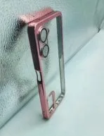 Realme 10 Pro 5G Back Cover CD Chrome Transparent With Camera Lens Protection Pink Edge - Image 2