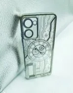 Realme 10 Pro 5G Back Cover Clock Design With Camera Lens Protection Silver Edge