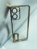 Realme 10 4G Back Cover CD Chrome Transparent With Camera Lens Protection Golden Edge - Image 2