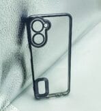 Realme 10 4G Back Cover CD Chrome Transparent With Camera Lens Protection Black Edge