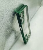 Realme 10 4G Back Cover CD Chrome Transparent With Camera Lens Protection Green Edge - Image 2