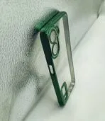 Realme 10 4G Back Cover CD Chrome Transparent With Camera Lens Protection Green Edge - Image 2