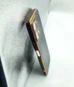 Vivo Y35 Back Cover 6D Chrome Black Colour Golden Edge - Image 2