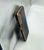 Samsung Galaxy A14 Back Cover 6D Chrome Black Colour Golden Edge - Image 2