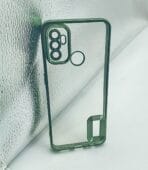 Oppo A53/A33 2020/A32 2020/A53S 4G Back Cover CD Chrome Transparent With Camera Lens Protection Green Edge