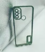Oppo A53/A33 2020/A32 2020/A53S 4G Back Cover CD Chrome Transparent With Camera Lens Protection Green Edge