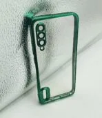 Mi A3 Back Cover CD Chrome Transparent With Camera Lens Protection Green Edge