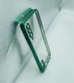 Mi A3 Back Cover CD Chrome Transparent With Camera Lens Protection Green Edge - Image 2