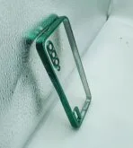 Mi A3 Back Cover CD Chrome Transparent With Camera Lens Protection Green Edge - Image 2