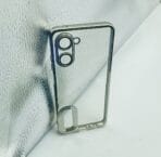 Realme 10 4G Back Cover CD Chrome Transparent With Camera Lens Protection Silver Edge