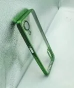 Oppo A17K Back Cover CD Chrome Transparent With Camera Lens Protection Green Edge - Image 2