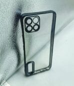 Tecno Smart 6 Back Cover CD Chrome Transparent With Camera Lens Protection Black Edge