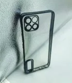 Tecno Smart 6 Back Cover CD Chrome Transparent With Camera Lens Protection Black Edge