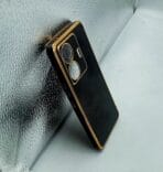 Vivo T1 Pro Back Cover 6D Chrome Black Colour Golden Edge - Image 2