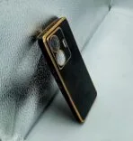 Vivo T1 Pro Back Cover 6D Chrome Black Colour Golden Edge - Image 2