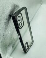 Realme 9i 4G Back Cover CD Chrome Transparent With Camera Lens Protection Black Edge - Image 2