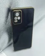 Vivo Y73 2021 Back Cover CD Chrome Transparent With Camera Lens Protection Black Edge