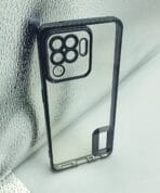 Oppo F19 Pro Back Cover CD Chrome Transparent With Camera Lens Protection Black Edge