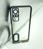 Vivo Y31 2021/Y51 2021/Y51A Back Cover CD Chrome Transparent With Camera Lens Protection Black Edge