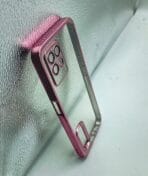 Realme 8i/Narzo 50 4G Back Cover CD Chrome Transparent With Camera Lens Protection Pink Edge - Image 2