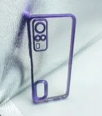 Vivo Y31 2021/Y51 2021/Y51A Back Cover CD Chrome Transparent With Camera Lens Protection Black Edge