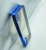 Redmi 7A Back Cover CD Chrome Transparent With Camera Lens Protection Blue Edge - Image 2