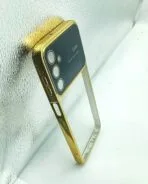 Samsung Galaxy A24 4G Back Cover Transparent With Camera Lens Protection Golden Edge - Image 2