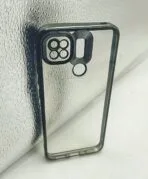 Mi 10A Back Cover CD Chrome Transparent With Camera Lens Protection Black Edge