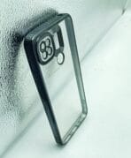 Mi 10A Back Cover CD Chrome Transparent With Camera Lens Protection Black Edge - Image 2