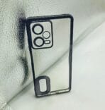 Redmi Note 12 Pro Back Cover CD Chrome Transparent With Camera Lens Protection Black Edge