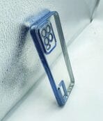Realme 8 4G/8 Pro Back Cover CD Chrome Transparent With Camera Lens Protection Blue Edge - Image 2