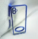 Samsung A04 4G/M13 5G Back Cover CD Chrome Transparent With Camera Lens Protection Blue Edge