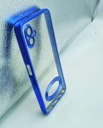 Samsung A04 4G/M13 5G Back Cover CD Chrome Transparent With Camera Lens Protection Blue Edge - Image 2