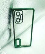 Redmi Note 10 Pro 4G Back Cover CD Chrome Transparent With Camera Lens Protection Green Edge