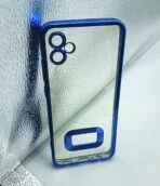 Samsung A04E 4G/M04/F04 4G Back Cover CD Chrome Transparent With Camera Lens Protection Blue Edge