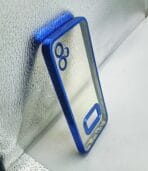 Samsung A04E 4G/M04/F04 4G Back Cover CD Chrome Transparent With Camera Lens Protection Blue Edge - Image 2