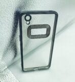Oppo A37 Back Cover CD Chrome Transparent With Camera Lens Protection Black Edge