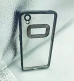 Oppo A37 Back Cover CD Chrome Transparent With Camera Lens Protection Black Edge