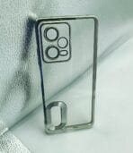 Redmi Note 12 Pro Back Cover CD Chrome Transparent With Camera Lens Protection Silver Edge