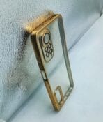 Redmi Note 11/11s 4G Back Cover CD Chrome Transparent With Camera Lens Protection Golden Edge - Image 2