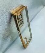 Redmi Note 11/11s 4G Back Cover CD Chrome Transparent With Camera Lens Protection Golden Edge - Image 2