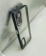 Redmi Note 11/11s 4G Back Cover CD Chrome Transparent With Camera Lens Protection Black Edge - Image 2